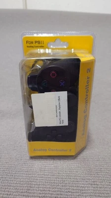 Sony Playstation 2 PS2 Black Wired Analog Game Controller Unbranded BRAND NEW - Image 1 of 2