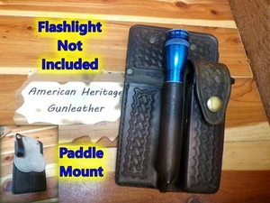Unusual SHOEMAKER Gun Magazine Mini Maglite Paddle Case for 9mm S&W 59 659 Sigma - Picture 1 of 5