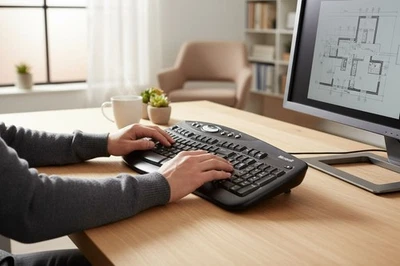 Microsoft Comfort Curve Keyboard 2000 v1.0 KU-0459 USB Wired Ergonomic Windows - Image 1 of 4