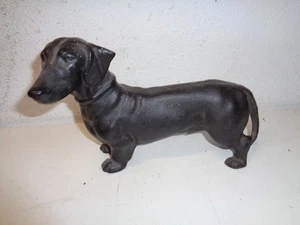 Vintage Gusseisen Dackel Weiner Hund Münzbank 9 Zoll - Bild 1 von 4