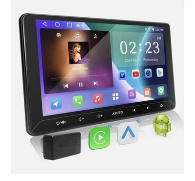 ATOTO A5L 10.1" Autoradio 2 Din Android GPS Navi Wireless CarPlay e Android Auto - Immagine 1 di 4