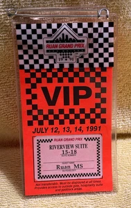 Vintage 1991 Ruan Gran Prix VIP Pass w/ Richard Petty Autograph! Lanyard Holder - Picture 1 of 3