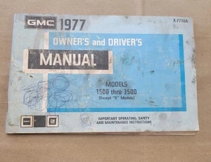 1977 GMC 1500-3500 (except G) Owners / Drivers Manual 2009307 USED - Picture 1 of 6
