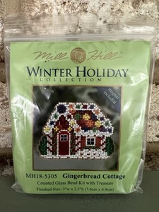 MILL HILL Vacaciones de Invierno ORNAMENTOS Cuentas Punto de Cruz Kit GINGERBREAD COTTAGE - Imagen 1 de 2
