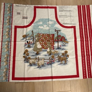 Delantal de colección Cranston Print Works Co panel de corte y costura colección de granja - Imagen 1 de 7