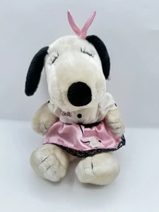 Peanuts Belle Snoopy Plush Stuffed Animal Pink Dress Lace Trim Vintage 12” Toy - Picture 1 of 13