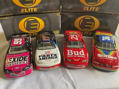 Lote de 4 -1997 Action Elite 1:24 Difícil de encontrar! NASCAR Cope Burton Waltrip Craven con cajas Foto 1 de 4