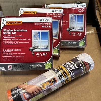 Lote de aislamiento de ventana Frost King extra resistente 42X62  Foto 1 de 4