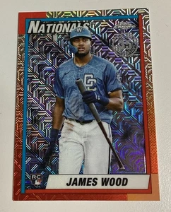 2025 Topps Update JAMES WOOD Silver Pack Chrome Refractor Rookie Card Nationals - Picture 1 of 2