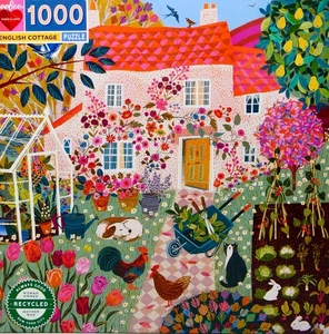 Rompecabezas eeBoo 1000 piezas 'ENGLISH COTTAGE' de Victoria Ball - Completo - Imagen 1 de 8