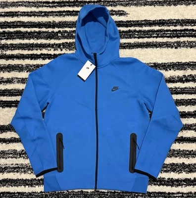 Nike Sportswear Tech Fleece Full-Zip Hoodie Blue FB7921-435 Men’s Sz Large TALL - Image 1 of 4