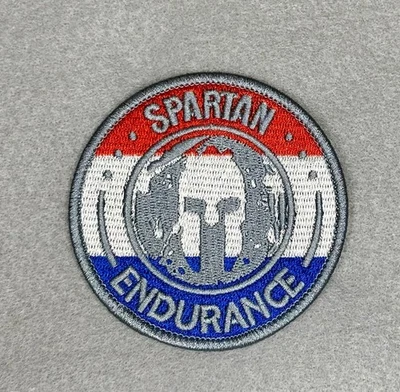 EXTREMELY RARE "SPARTAN ENDURANCE" EMBROIDERED IRON-ON PATCH... - Image 1 of 2