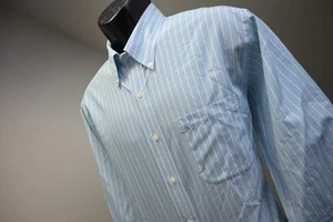 Brooks Brothers 346 Slim Fit Dress Shirt Striped Mens Size 16.5 34/35 Large - Picture 1 of 9