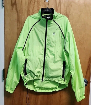 Canari Reflective Chartreuse Full Zip L/S Convertible Cycling Jacket Men’s XL  - Image 1 of 4
