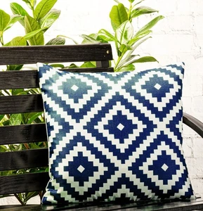 3er Pack Garten Kissenbezüge dunkelblau wasserdicht SEKUNDEN 18£ 45 x 45 cm - Bild 1 von 3