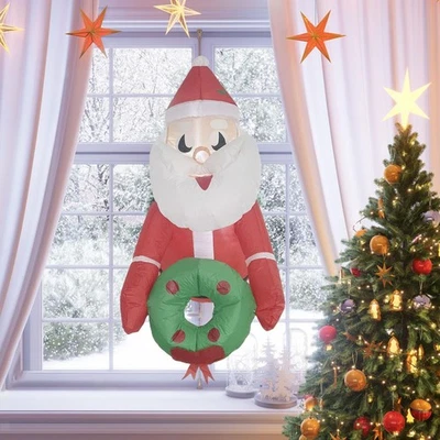 Inflatable Christmas Decoration with Santa Claus Theme, Lighted, for - Image 1 of 4