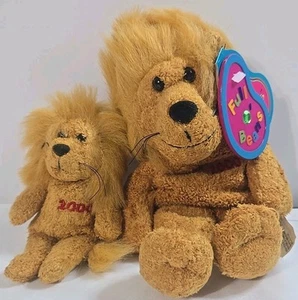 Avon Full O' Beans PURRDY the LION Plush & Keychain SET 2000 August birthstone - Picture 1 of 3