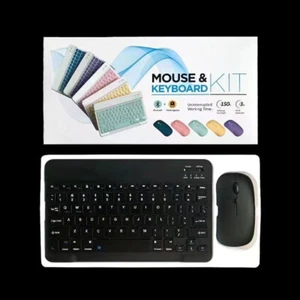 Wireless Bluetooth mouse keyboard suit ultrathin Rechargeable for PC ipad Mac - Picture 1 of 18