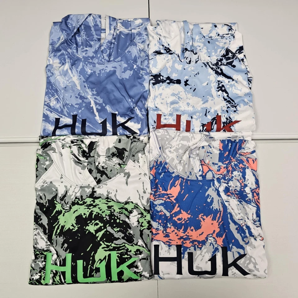 Huk Men's Mossy Oak Pursuit Performance Long Sleeve Hoodie NWT Fishing 2025