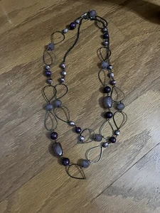Premier Designs Halskette lang lila Perlenkette RHAPSODY Maulbeere Rotguss - Bild 1 von 1