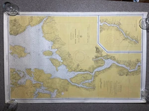 1959 US Coast, Geodetic Survey Map Chart 311 Penobscot River MAINE 27x39 Poster - Picture 1 of 11