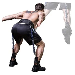Vertical Jump Trainer Leg Strength Resistance Bands Set for Basketball Blue - Picture 1 of 7