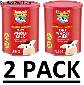 2 PACK - Horizon Organic Instant Dry Whole Milk 30.6oz (Total 60.12oz) FRESH - Picture 1 of 12