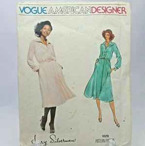 Vtg 70s Jerry Silverman Design Womens Shirtdress Vogue Pattern 1829 Sz 14 Uncut - Picture 1 of 6