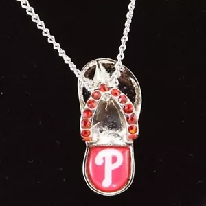 Philadelphia Phillies Flip Flop Necklace - Picture 1 of 1