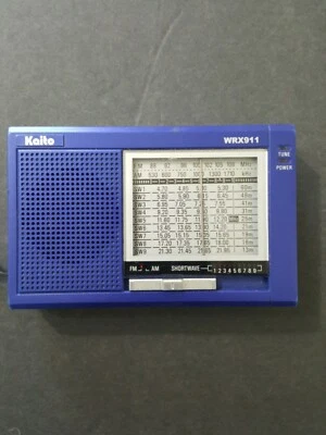 Receptor de radio portátil AM/FM de onda corta Kaito WRX-911 azul 4,5/8" x 2,7/8" Foto 1 de 4