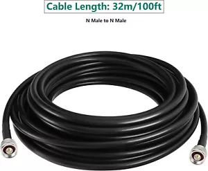 GEMEK 100ft N Male to N Male Antenna Cable, Low Loss Extension Coaxial for 3G/4G - Picture 1 of 9