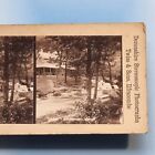 Lymouth Stereoview 3D C1880 Watersmeet River And house View Devon