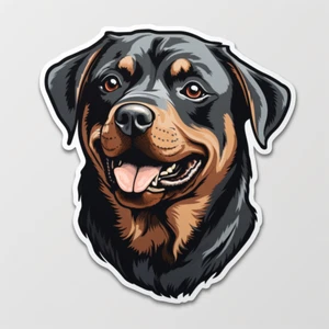 Autoaufkleber Sticker Niedlicher Rottweiler Aufkleber - Picture 1 of 1