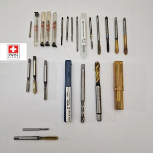 multi LOT MASCHINENGEWINDEBOHRER SWISS Precise Engineered Machine Tap Sets Uhrmacher N364 - Bild 1 von 24