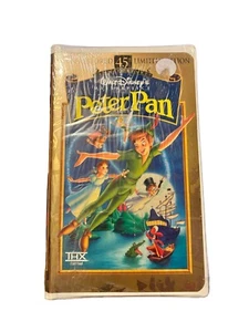 Vintage 45th Anniversary Disney Peter Pan Clamshell VHS Movie Sealed - Picture 1 of 2
