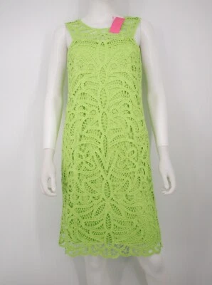 NEW Lilly Pulitzer Size 8 Siesta Shift Matcha Green Knit Battenburg Lace $298 - Image 1 of 4