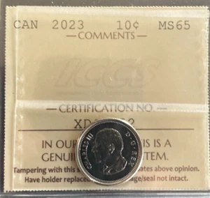 Canada - 10 Cents - 2023 - Charles III - ICCS Certified - MS-65 - Picture 1 of 3