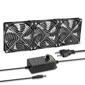 Lot de 3 ventilateurs de 120 mm CA 220 et 240 V avec contrôle de vitesse jusq... - Afbeelding 1 van 8