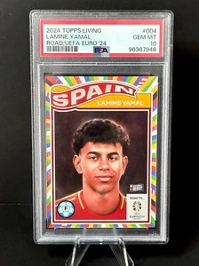 2024 Topps Living Road Uefa Euro #4 #004 Lamine Yamal Rookie PSA 10 Spain - Imagen 1 de 3