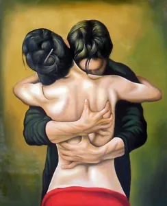 Pintura al óleo NO impresa Marco pintado a mano disponible. Arte moderno decoración abstracta. - Imagen 1 de 2