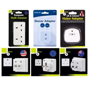 Adaptadores de viaje - España Europa EE.UU. Australia Irlanda Plus Adaptador de afeitado - Imagen 1 de 7