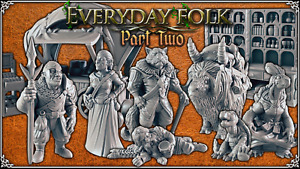 Everyday Folk - Part 2  Legion Terrain Scenery Tabletop Miniatures 28mm