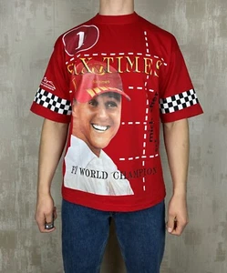 Michael Schumacher Six Times F1 World Champion Vintage Men's T-shirt Size 2XL - Picture 1 of 16
