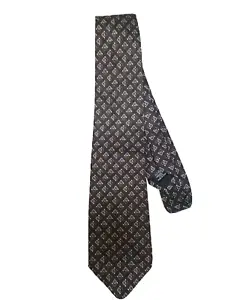 RHUGO BOSS Mens Stylish 100% Silk Brown Tie Tie Tie Tie Tie Tie Tie - Picture 1 of 4