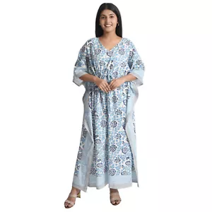 Long Kaftan Women dress-Hippy-Boho-Maxi-Plus-Size-Caftan-Tunic-Dress-Beachwear - Picture 1 of 5