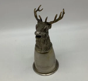 Vintage GUCCI Silver Plated STAG Deer HEAD STIRRUP CUP - Picture 1 of 12