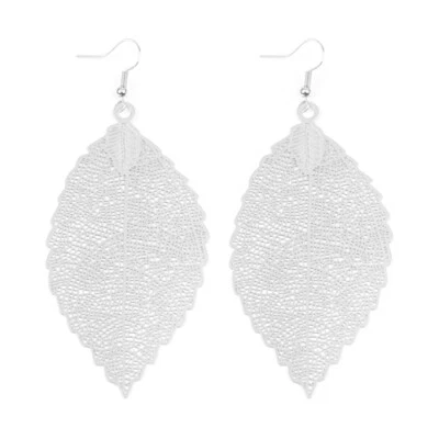 Silver Or Gold Leaf Earrings  - Image 1 of 2