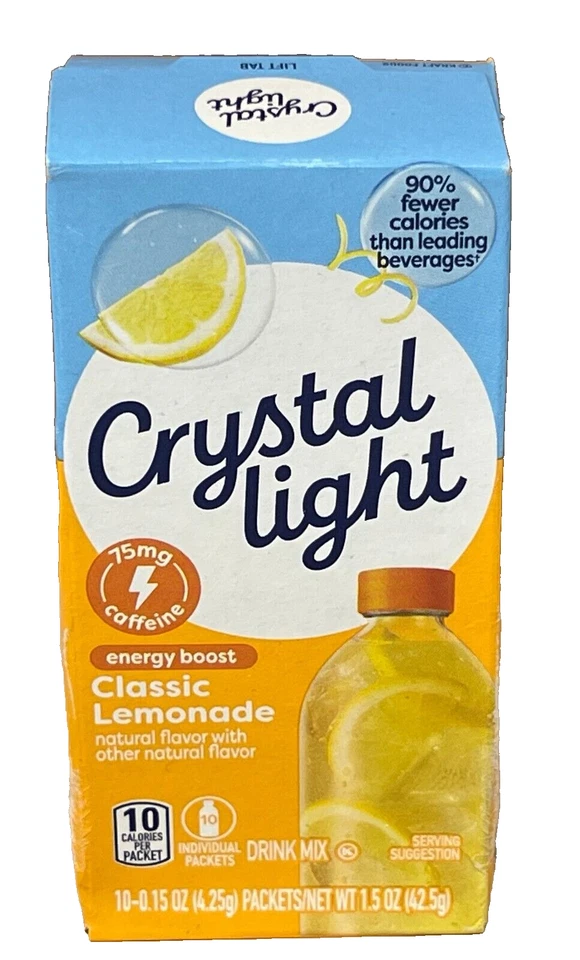 Crystal Light Classic Lemonade with Caffeine Drink Mix 1.5 oz - Image 1 of 1