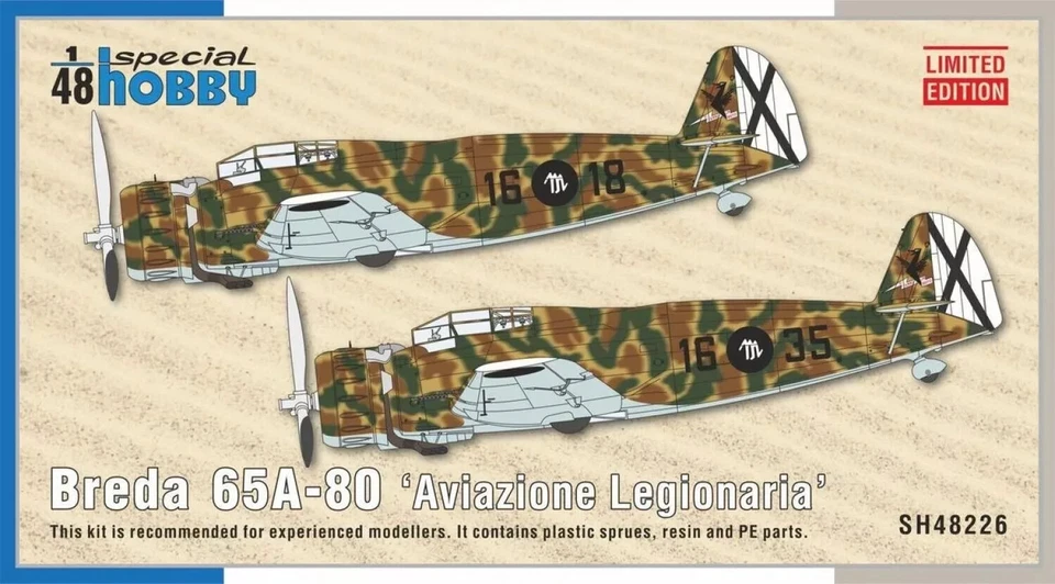 SPECIAL HOBBY  1:48  KIT AEREO BREDA 65A-80 AVIAZIONE LEGIONARIA     ART SH48226 - Immagine 1 di 1