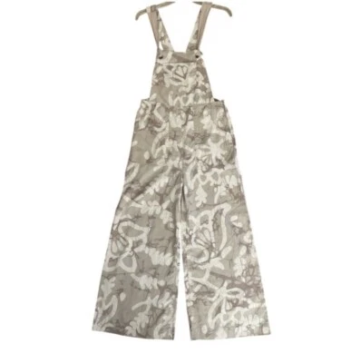 Mono de pierna ancha camuflado floral By Anthropologie para mujer talla S beige tostado neutro Foto 1 de 4